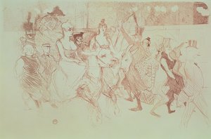 Una festa al Moulin Rouge, 1893 da Henri de Toulouse Lautrec